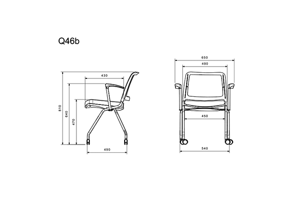 صندلی چهار پایه Q46b لیو - Image 5
