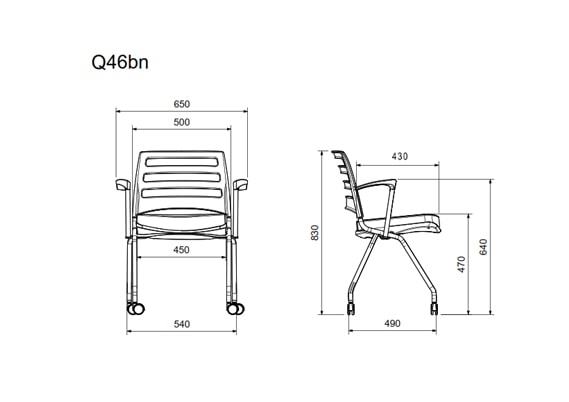 صندلی چهار پایه Q46bn لیو - Image 2