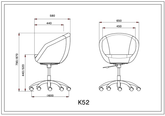 صندلی اپراتوری K52 لیو - Image 4