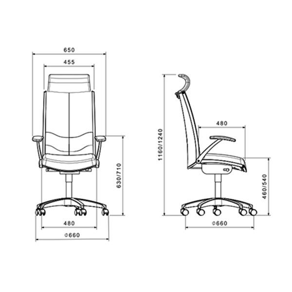711 برند صندلی مدیریتی F71 لیو