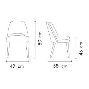 ابعاد مبل بدون دسته P921 نظری