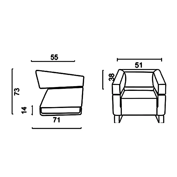 مبل یک نفره 1-SV20 داتیس - Image 3