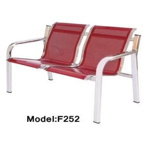 صندلی انتظار F-252 دسته دار بدون تشک شفق زرشکی