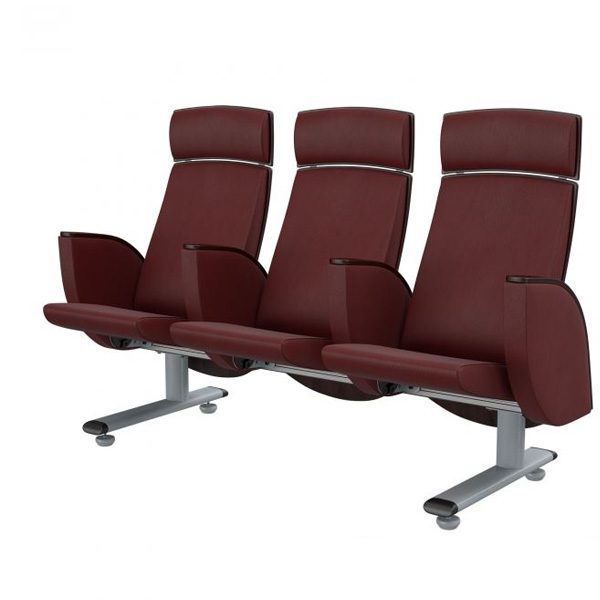 صندلی آمفی تئاتر سه نفره دسته مشترک پایه پر تابل کف تاشو مدل 2910 اروند