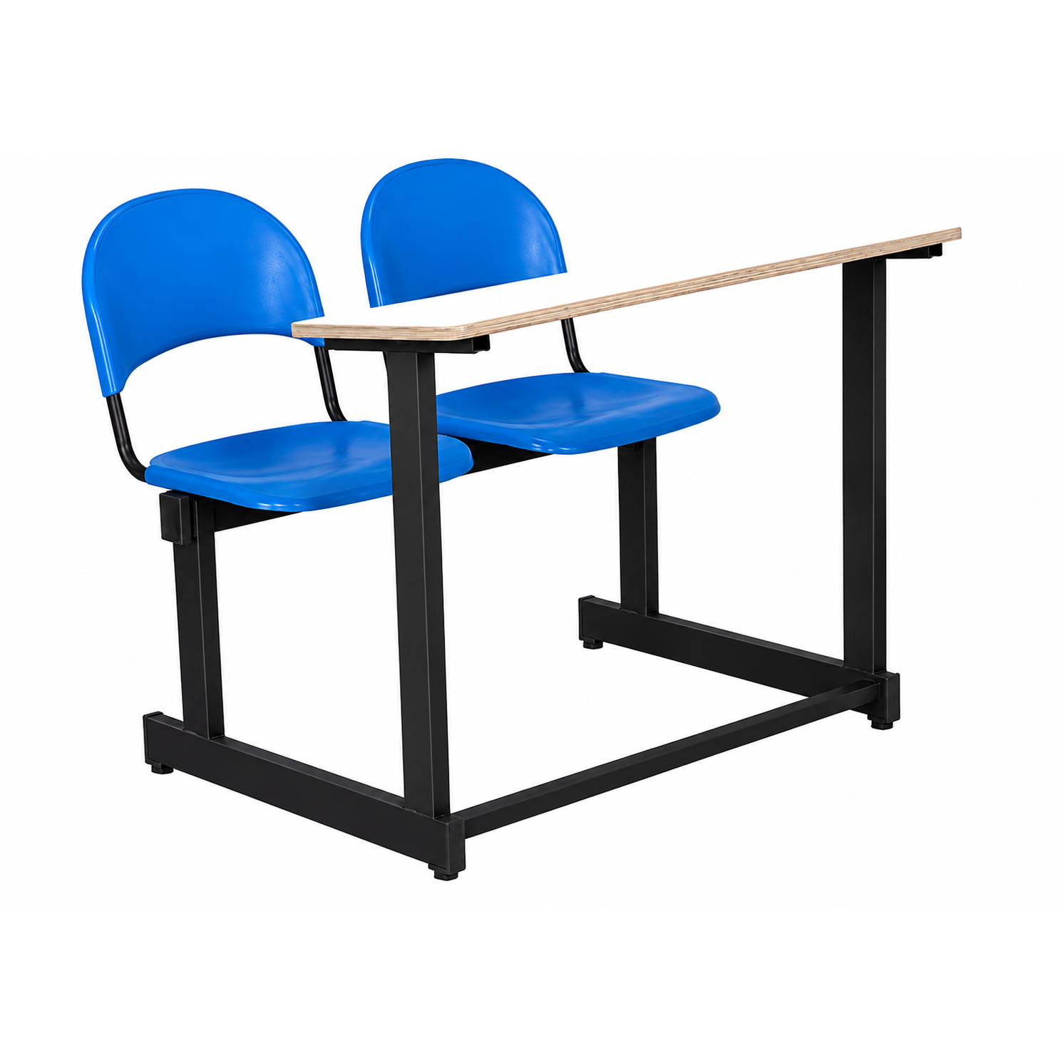 میز و نیمکت دو نفره متال پلاست بدون جاکتابی مدل ts102 بنیزان استاتیک مشکی
