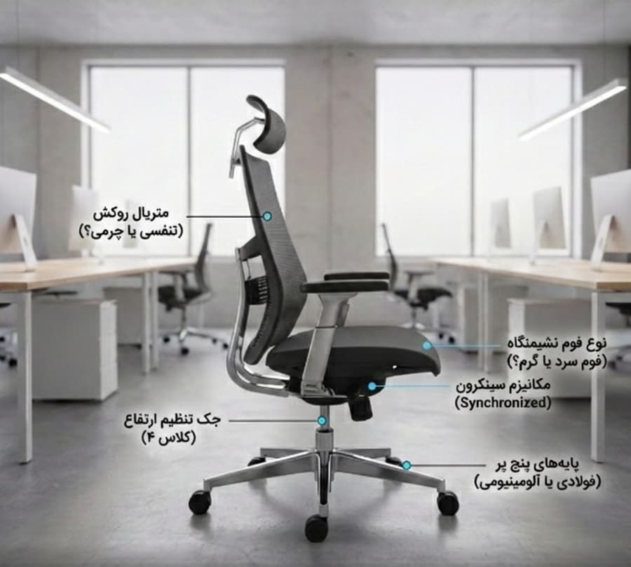  ۵ شاخص فنی مهم در صندلی کارشناسی 