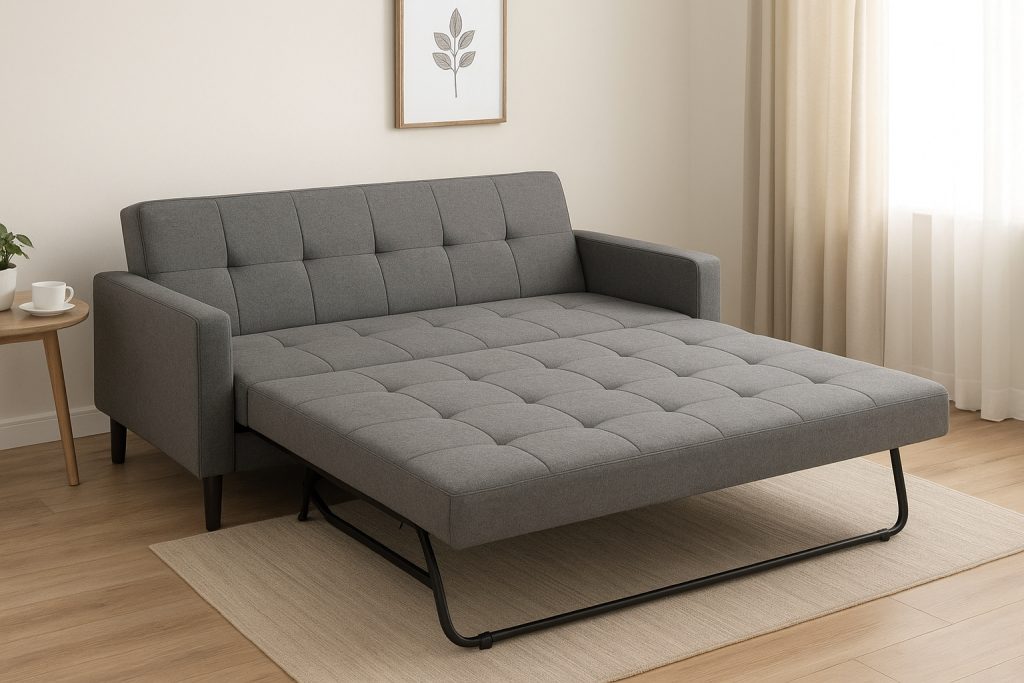 مبل تختخواب شو خاکستری